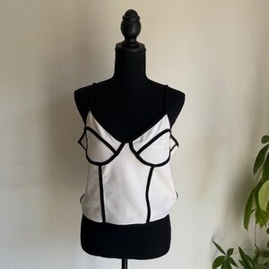 Anthropologie Top - Black and White, size large